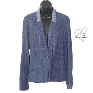 Winona Embroidered Linen Blazer (Cartonnier for Anthropologie)